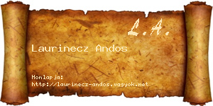 Laurinecz Andos névjegykártya